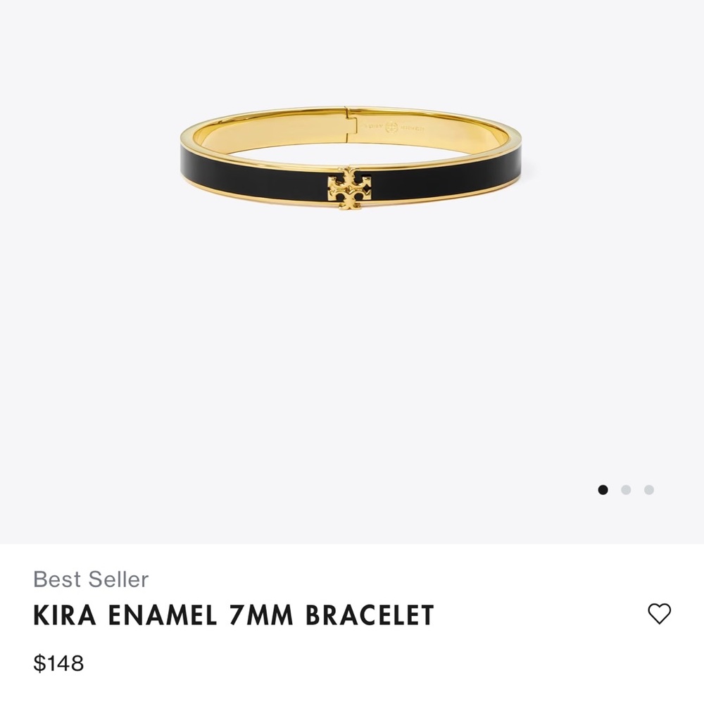 Tory Burch Kira Enamel Bracelet Gold / Black